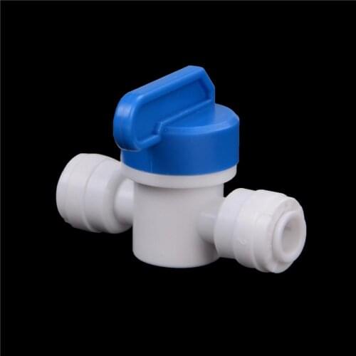 Top Quality 1/4" - 1/4" PE Pipe Fittings Hose Quick Connection Ball Valve Water Reveser Osmosis Aquarium System