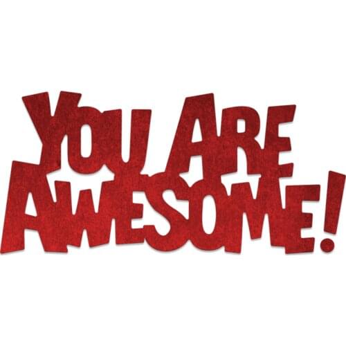 "You are awesome" Words Metal Cutting Dies For Scrapbooking DIY Paper Cards Decorative Embossing Christmas Dies New 2019