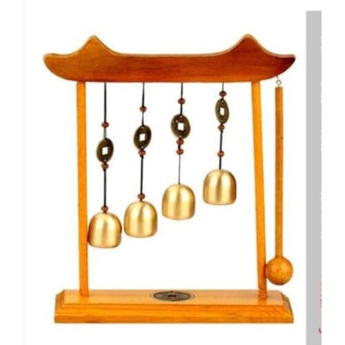 Zen Art Brass Feng Shui Desktop Gong Dragon Gong H1303