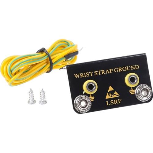 1Set Dual Banana Plug Ground Socket Point For Anti Static Two Wrist Strap Armband