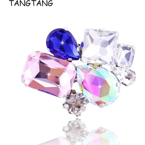 1 Piece Colorful Rhinestone Shoe Clips, Crystal Brooch Pin, Wholesale/Retail High Quality Ornament, JP007