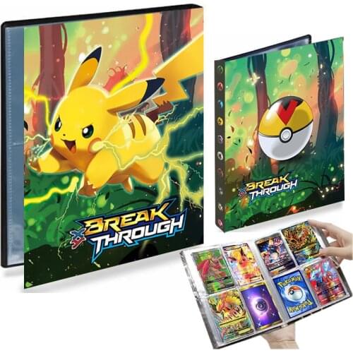 4 Pocket Pokémon Map Holder Pokemon Album 240 Card Book Playing Game Pikachu Collections Binder Folder Loaded List Toy Kids Gift