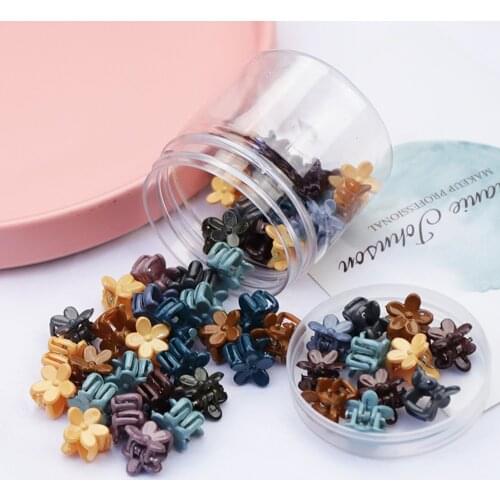 40/80pcs Colorful Mini Flower Hair Clips Claw Barrettes Mixed Color Mini Jaw Clip Cute Hairpin Hair Accessories For Women Girls