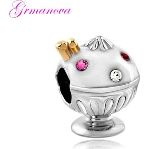 Beads Charm Dessert Ice Cream European Jewelry Making Bracelet Amulet Fit Pandora Bracelet Womens DIY Jewelry
