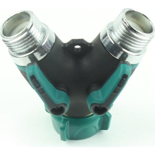 Home gardening garden garden water pipe joint Y-type double pass diverter irrigation quick connector fittings diverter