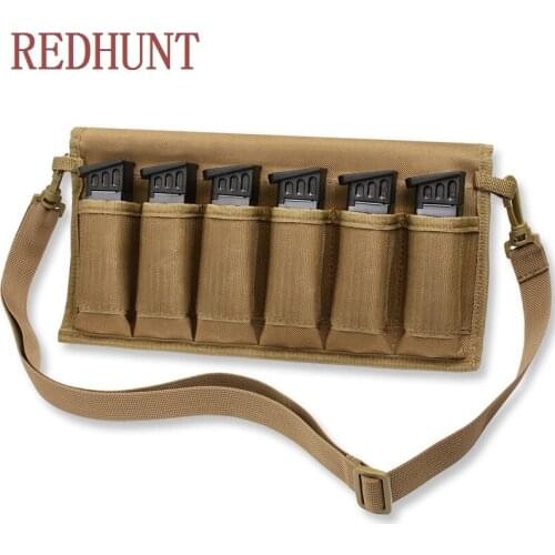 6 Shell Mag Holster Tactical Molle Pistol Magazine Pouch 600D Nylon Ammo Carrier Pouch for Glock 17 19 22 1911 9mm