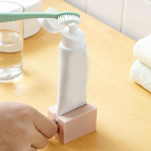 Toothpaste Dispenser Tube Squeezer Tooth Paste Squeezer Facial Cleanser Press Rolling Holder Bathroom Accessories For Kids Adult