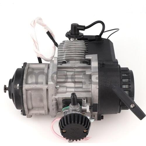 49cc 2 Stroke Engine with electric start+throttle cable comp Motor Mini Quad Rocket Pocket Blke mini quad for 25h chain