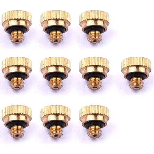 Hot sale 10PCS 0.2/0.3/0.4/0.5mm Brass Misting Nozzle for Cooling System Sprayer Watering for flue evaporative cooling