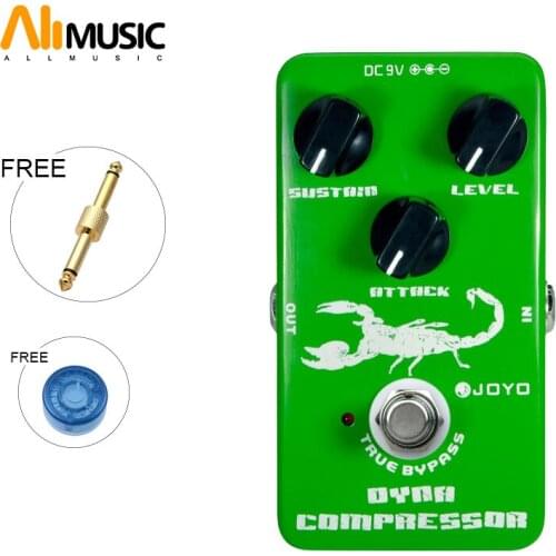 JOYO JF-10 Electric Bass Dynamic Compressor Effect Pedal True Bypass Ross Compressor with pedal connector and Mooer knob