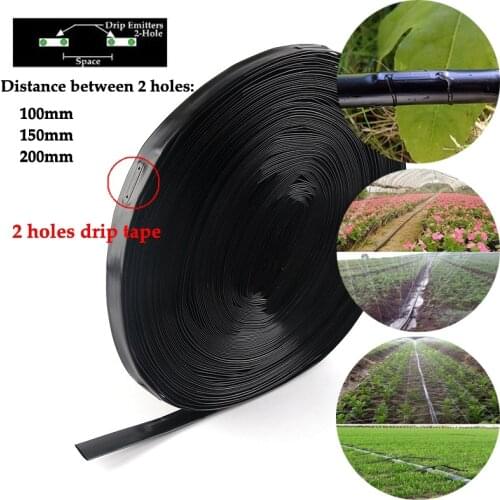 16mm 2-Holes Micro Irrigation System Drip Tape Space 10/15/20cm Under Film Soaker Greenhouse Farm Watering Hose Patch Tape Hose