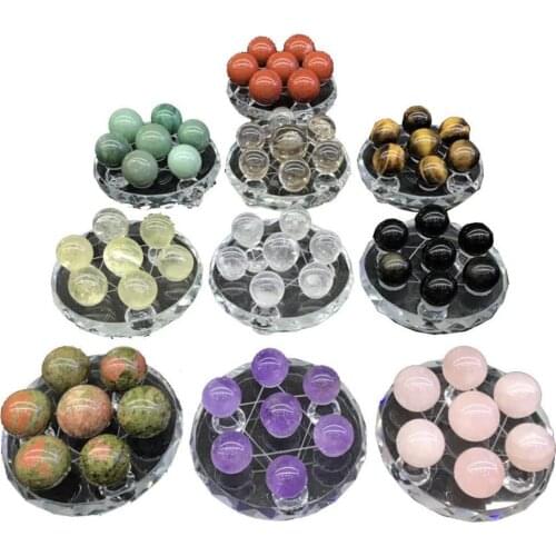 Natural Mineral Quartz Crystal Healing Ball Seven Star Array Group Geomancy Decoration crystals