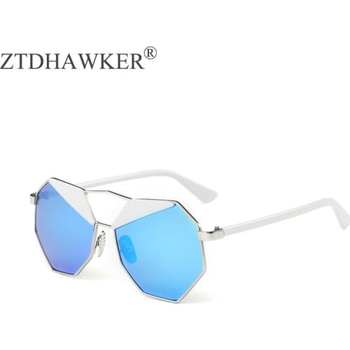 2021 new metal personalized fashion Polarized Sunglasses Womens polygon irregular trend sexy temperament glasses UV400