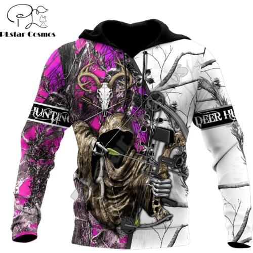 Bow Hunter Deer Hunting 3D All Over Printed Men Hoodie Unisex Deluxe Hoodies Zip Pullover Casual Jacket Tracksuit KJ373