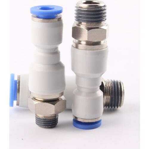 4mm 6mm 8mm 10mm 12mm M5 M6 1/8" 1/4" 3/8" 1/2" BSP Male Thread Straight One Touch Air Pneumatic Fitting Quick Rotary Connector