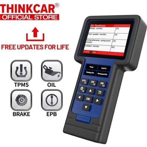 THINKCAR THINKSCAN 601 Professional Scanner Full OBD2 Car Diagnostic Tool For Engine ABS SRS Systems with Oil EPB SAS TPMS Reset