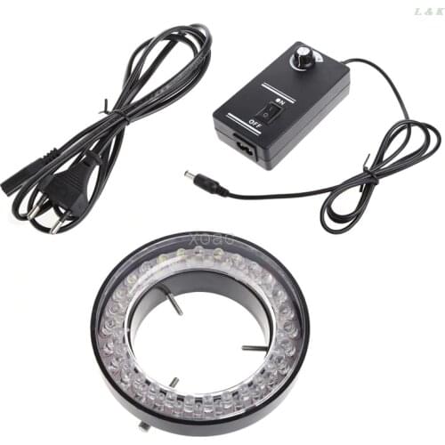 60 LED Adjustable Ring Light illuminator Lamp for STEREO ZOOM Microscope EU Plug M05 dropship