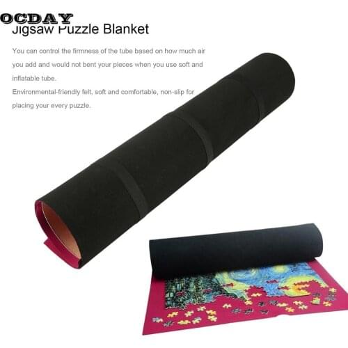 Roll Mat for Storage 500/1000 Pieces Jigsaw Puzzle Blanket Random Color Space-saving Puzzles Assemble Felt Accessories Flexible