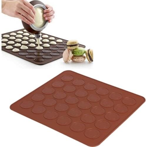 30-cavity Silicone Macaron Macaroon Pastry Oven Baking Mould Sheet Mat Diy Mold Baking Mat Kitchen Baking Tools