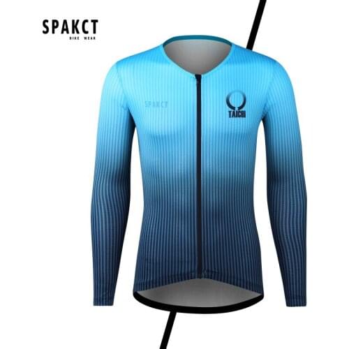 Spakct spring/summer Cycling Long Jersey Jersey cycling wear mountain bike Road Bike equipment Men/women Stripe Non-slip belt