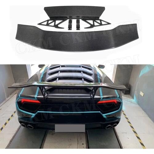 Dry Carbon Fiber Rear Spoiler Racing Boot Wings Fit for Lamborghini Huracan LP610 LP580 2014-2018 D style Spoiler