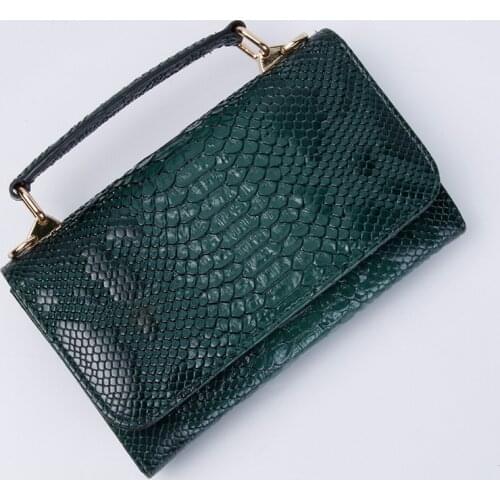 Crocodile Python Snake Leather Shoulder Bag Python Leather Bags Women Hand Bag Famous Brand Purse
