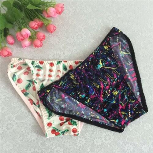 Sexy single mens printed elastic stretch fabric simple briefs gay jockstrap men underwear