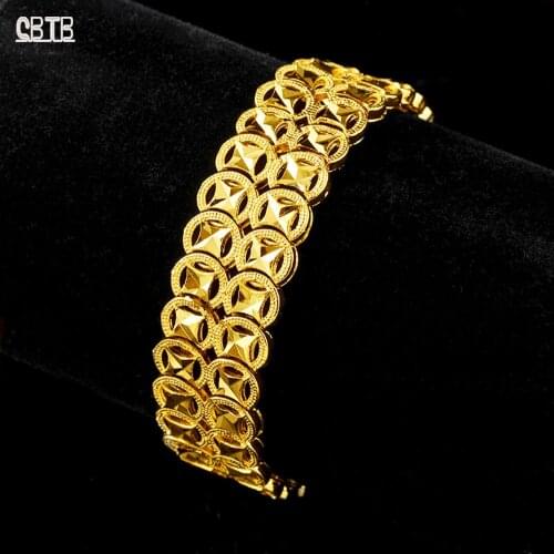 High Quality Gold Fashion Jewelry Men Bracelet Middle East Islamic Wedding Holiday Gift Luxury Accessories Wholesale