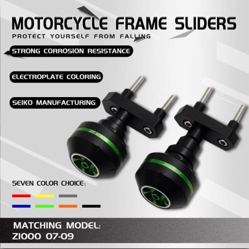 Motorcycle CNC Crash Pad Frame Slider Protection Guard For Z1000 2007-2009 2008 07 08 09