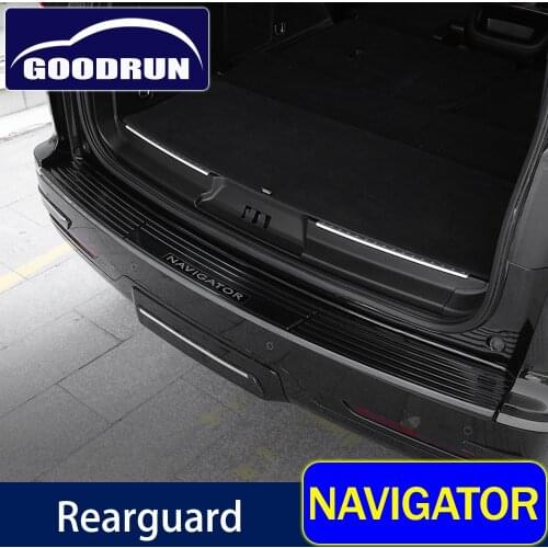 Rear Trunk Bumper FOR Lincoln NAVIGATOR Protector Cover Trim Tailgate Door Sill Plate Guard Stainless Car Styling Accessories