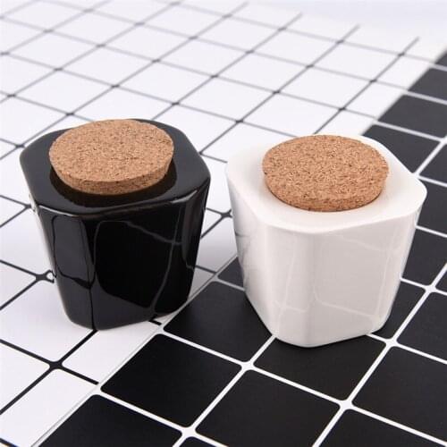 1pcs Liquid Powder Container Porcelain Material Nail Art Acrylic Glass Dappen Dish White/black Color