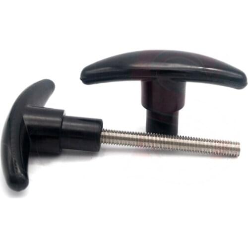 1pcs M10 Stainless steel Home improvement One word T-handle shaped bakelite Twisted screw handwheel screws 45~100mm length