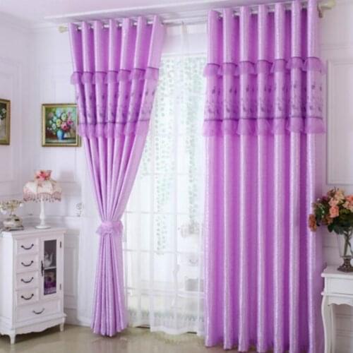 1pcs Simple Thick Double-sided Jacquard Curtain Finished Shading Cloth Yarn Material Living Room Bedroom Door Curtain F8295