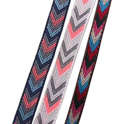10yards/lot wide 1.8-3CM Woven Jacquard Ribbon geometric for clothing accessory ZH-4916