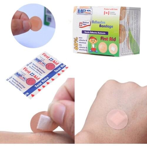 100Pcs Adhesive Round Band Aid Wound Plaster First-Aid Circle Ring Bandage 22mm Dropshipping