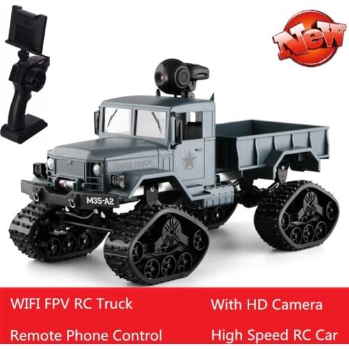 2.4G 1:16 Truck Remote Control Army Military Off-Road Climbing WiFi FPV RC Car Phone Control Toy 4 Wheel Drive Vehicle Toy gift
