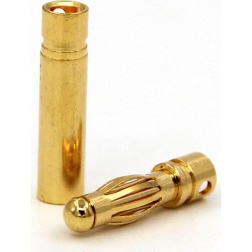 4MM Banana Plug 40A 7U Thick Gold Plating DIY Model Motor Adjustable Battery Plugs Connector Accessories KG16