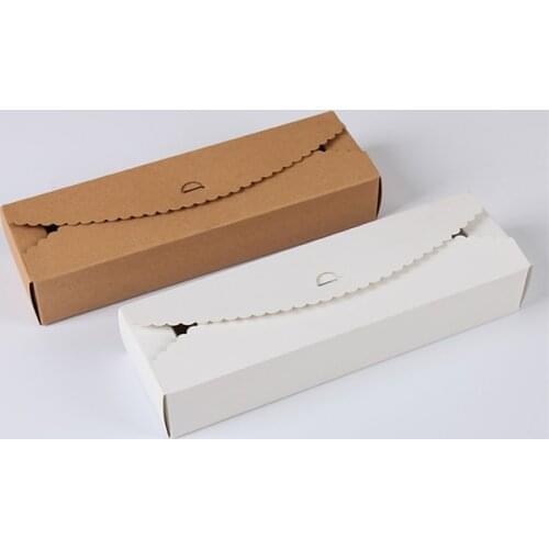 50pcs/lot Kraft paper rectangle Gift Boxes Paper DIY candy packing box blank storage DIY wedding cake boxes Portable handbag