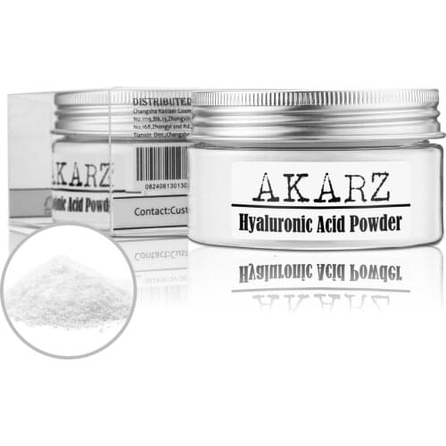 AKARZ Pure Hyaluronic Acid Powder 30G 100% Natural Youthful High Molecular Weight Locks Skin DIY Cosmetics Face Care