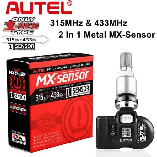 Autel Mx-Sensor 315 433 TPMS Scan Tire Repair Tools Automotive Accessory Tyre Pressure Monitor MaxiTPMS Pad Programmer 1 Piece