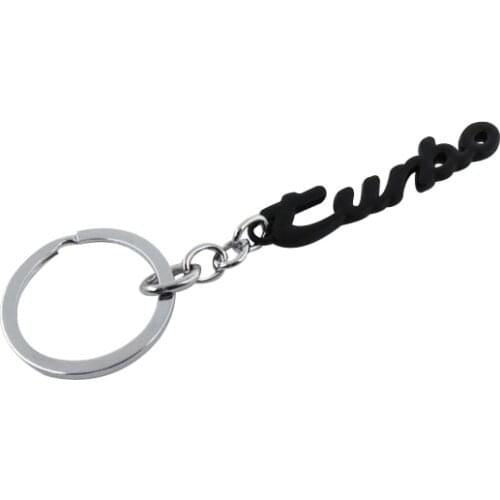 Black Turbo letters keychain key ring Key Chains