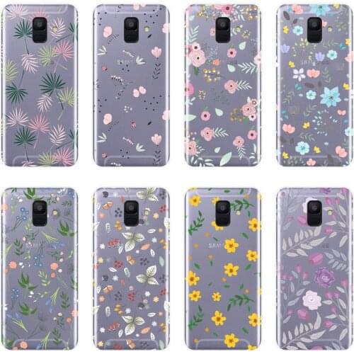 TPU Back Cover For Samsung Galaxy A6 A7 A8 2018 A3 A5 2016 2017 Silicone Soft Rose Flower Phone Case For Samsung A6 A8 Plus 2018