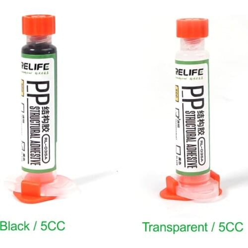 RELIFE 5CC Black Transparent PP structural adhesive for mobile phones ipad frame back cover bracket bonding with 5 needles