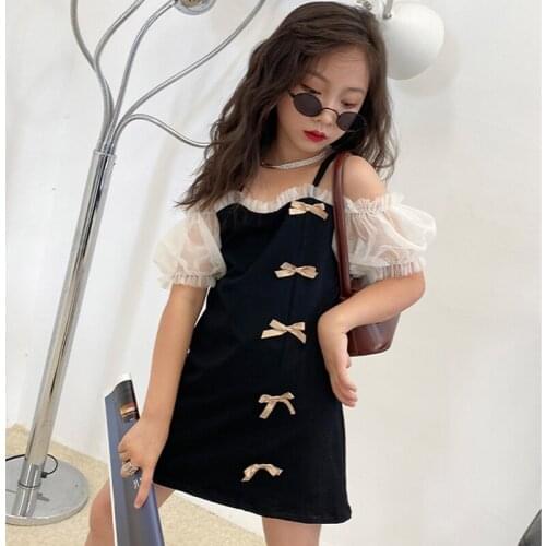 2021 New Arrival Girls Princess Dress Children Party Wear Bowknot Kids Wedding Dress For Girls 4 5 7 8 10 11 12 13 14 Years Old