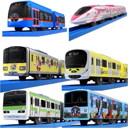 JapanTAKARA TOMY Alloy Model Cars Toys Plarail Shinkansen SC Light Bear Keihan Railway Train Egg Yolk Brother Train Gift for Kid