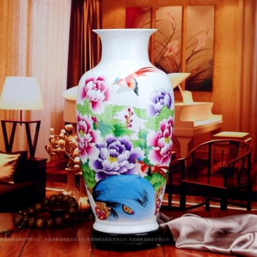 Ceramic hand painting ceramic vase blooping methos rich knobbing modern fashion home decoration