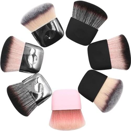 1Pc Square Mini Kabuki Brush Foundation Brush Loose Power Brush Blush Brush Portable Blusher Face Brushes Beauty Cosmetic Tool