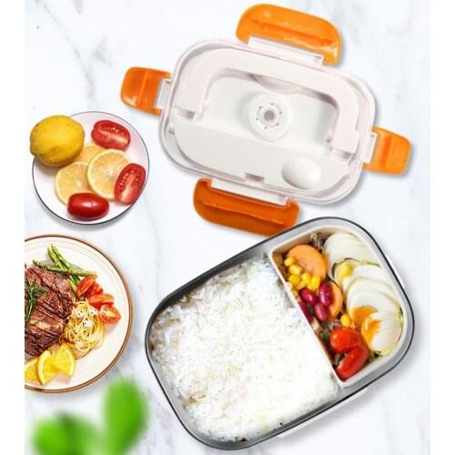 Heating Lunch Box Food Container Portable Electric Heating Insulation Dinnerware Food Storage Container Bento School Lunch Box