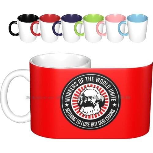 Marx-Workers Unite Ceramic Mugs Coffee Cups Milk Tea Mug Marx Marxist Marxism Engels Lenin Stalin Hitler Socialism Socialist