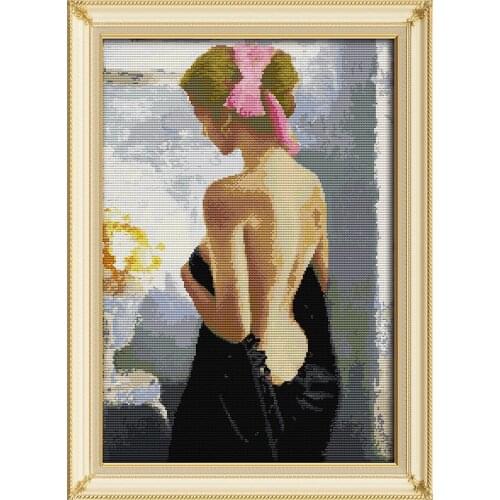 Bath cross stitch kit food aida 14ct 11ct count print canvas hand sew cross-stitching embroidery DIY handmade needlework